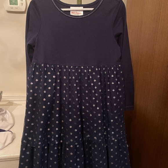 Hanna Andersson Navy and Silver Tulle Dot Twirl Dress - Picture 2 of 7